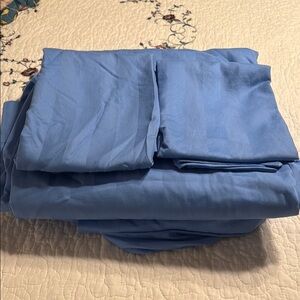 Charter Club Ocean Blue Cotton King Sheet Set & Cases